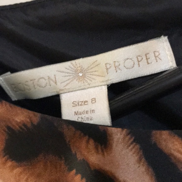 Boston Proper Sleeveless Animal Print Dress - Picture 2 of 8